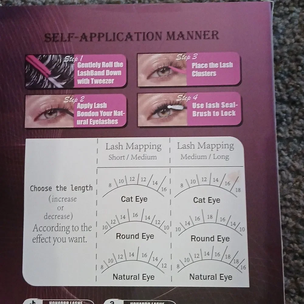 4 Styles Mega/ultra/ Dramatic/Volume/ Lash Clusters Kit, WaterProof Lashes NEW